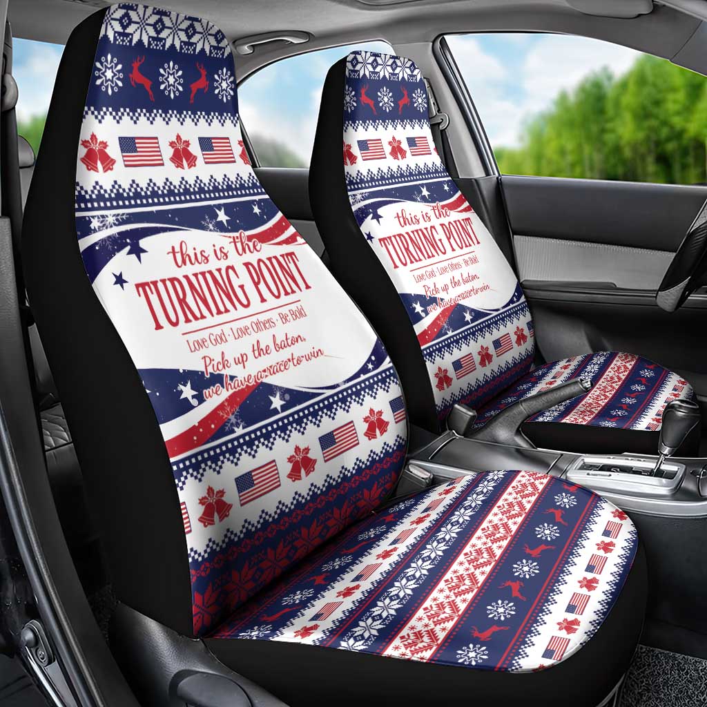 This is The Turning Point Car Seat Cover Patriotic American - Wonder Print Shop