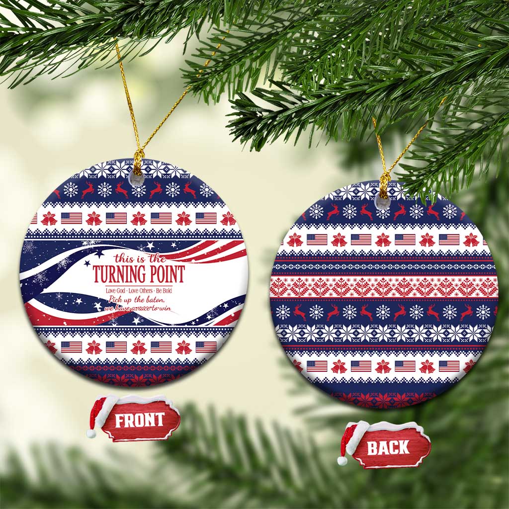 This is The Turning Point Ceramic Ornament Patriotic American - Wonder Print Shop
