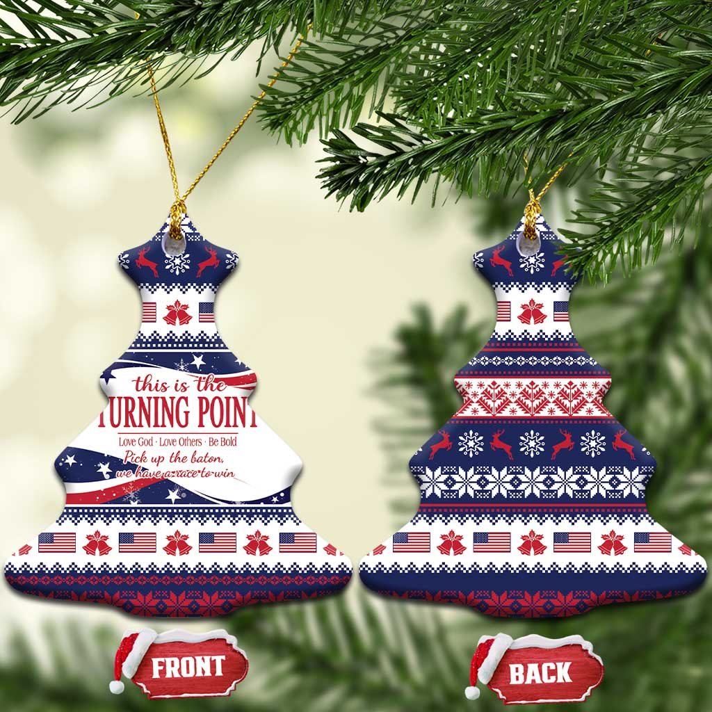 This is The Turning Point Ceramic Ornament Patriotic American - Wonder Print Shop