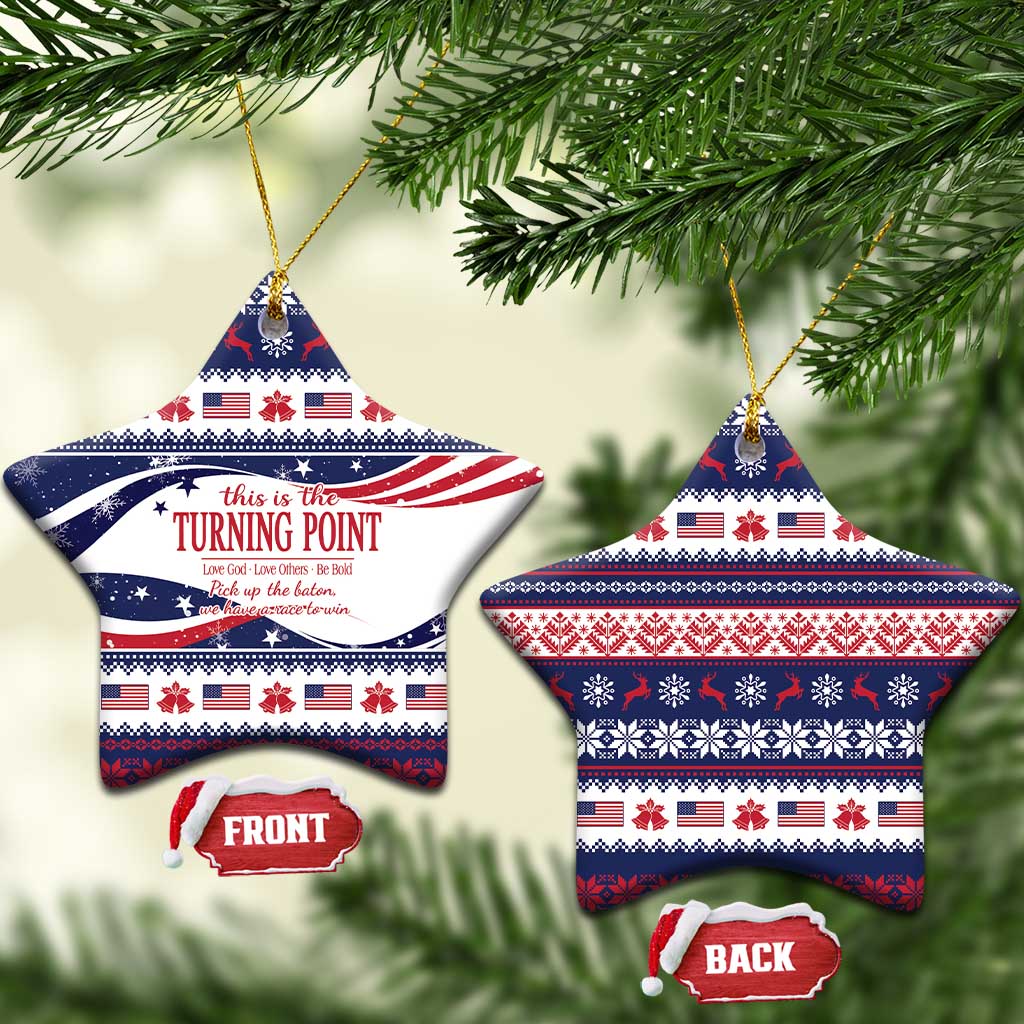 This is The Turning Point Ceramic Ornament Patriotic American - Wonder Print Shop