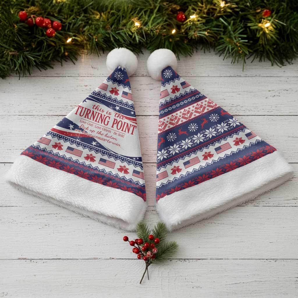This is The Turning Point Christmas Santa Hat Patriotic American - Wonder Print Shop