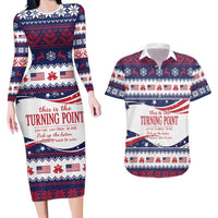 This is The Turning Point Couples Matching Long Sleeve Bodycon Dress and Hawaiian Shirt Patriotic American - Wonder Print Shop