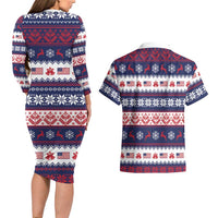 This is The Turning Point Couples Matching Long Sleeve Bodycon Dress and Hawaiian Shirt Patriotic American - Wonder Print Shop