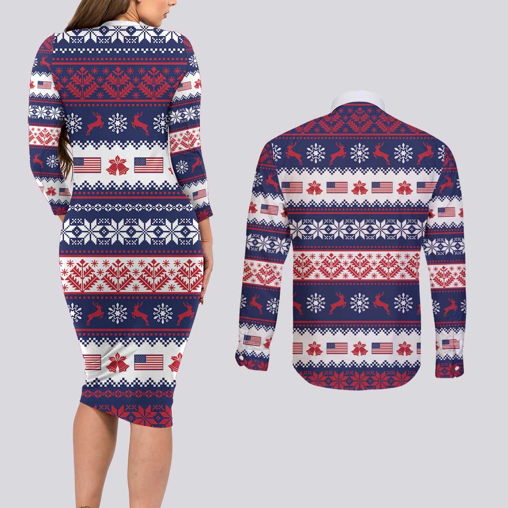 This is The Turning Point Couples Matching Long Sleeve Bodycon Dress and Long Sleeve Button Shirt Patriotic American - Wonder Print Shop