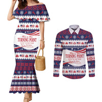 This is The Turning Point Couples Matching Mermaid Dress and Long Sleeve Button Shirt Patriotic American - Wonder Print Shop