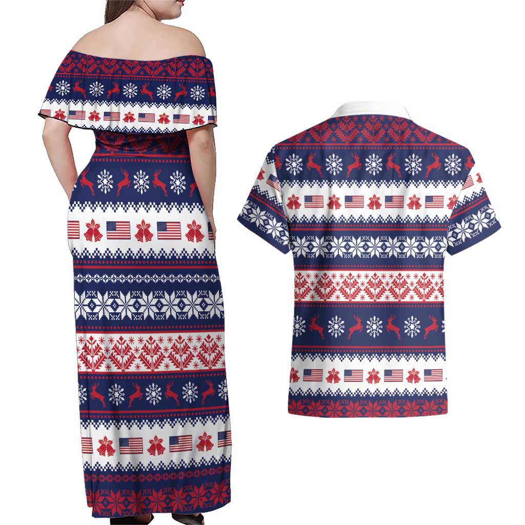 This is The Turning Point Couples Matching Off Shoulder Maxi Dress and Hawaiian Shirt Patriotic American - Wonder Print Shop