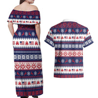 This is The Turning Point Couples Matching Off Shoulder Maxi Dress and Hawaiian Shirt Patriotic American - Wonder Print Shop