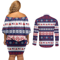 This is The Turning Point Couples Matching Off Shoulder Short Dress and Long Sleeve Button Shirt Patriotic American - Wonder Print Shop