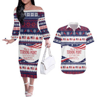 This is The Turning Point Couples Matching Off The Shoulder Long Sleeve Dress and Hawaiian Shirt Patriotic American - Wonder Print Shop