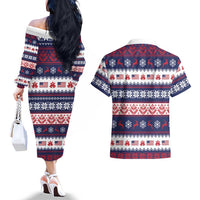 This is The Turning Point Couples Matching Off The Shoulder Long Sleeve Dress and Hawaiian Shirt Patriotic American - Wonder Print Shop