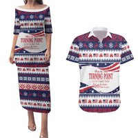 This is The Turning Point Couples Matching Puletasi and Hawaiian Shirt Patriotic American - Wonder Print Shop