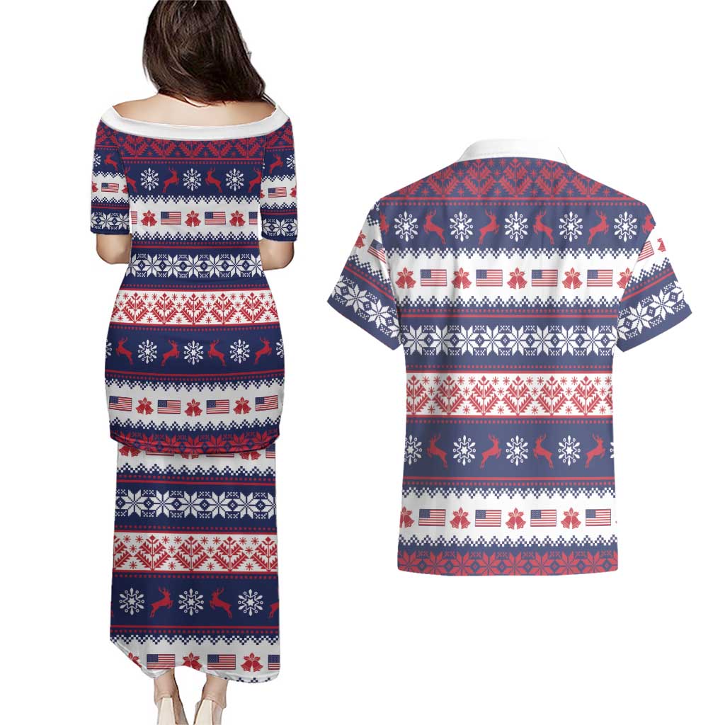 This is The Turning Point Couples Matching Puletasi and Hawaiian Shirt Patriotic American - Wonder Print Shop