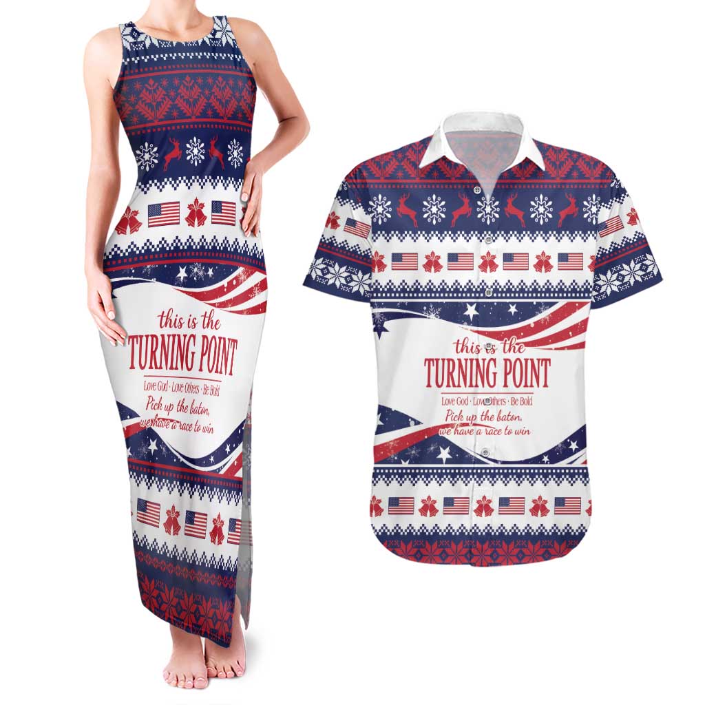 This is The Turning Point Couples Matching Tank Maxi Dress and Hawaiian Shirt Patriotic American - Wonder Print Shop