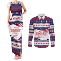 This is The Turning Point Couples Matching Tank Maxi Dress and Long Sleeve Button Shirt Patriotic American - Wonder Print Shop