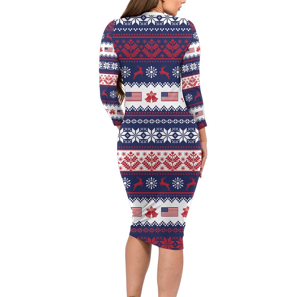 This is The Turning Point Family Matching Long Sleeve Bodycon Dress and Hawaiian Shirt Patriotic American - Wonder Print Shop