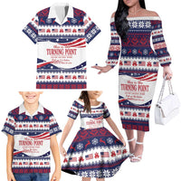 This is The Turning Point Family Matching Off The Shoulder Long Sleeve Dress and Hawaiian Shirt Patriotic American - Wonder Print Shop