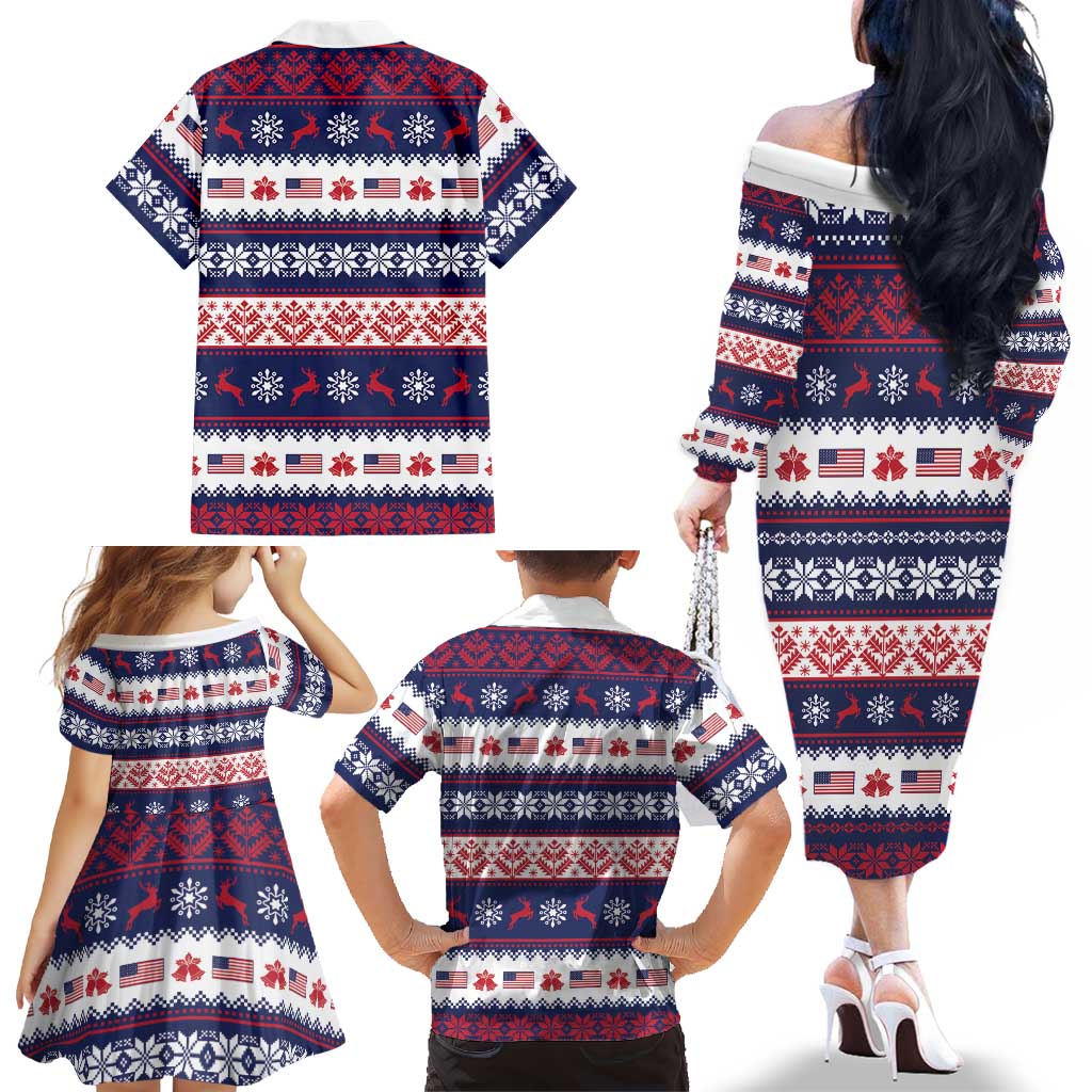 This is The Turning Point Family Matching Off The Shoulder Long Sleeve Dress and Hawaiian Shirt Patriotic American - Wonder Print Shop