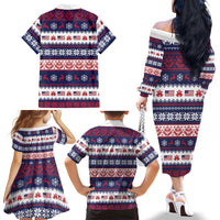 This is The Turning Point Family Matching Off The Shoulder Long Sleeve Dress and Hawaiian Shirt Patriotic American - Wonder Print Shop