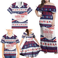 This is The Turning Point Family Matching Off Shoulder Maxi Dress and Hawaiian Shirt Patriotic American - Wonder Print Shop