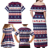 This is The Turning Point Family Matching Off Shoulder Maxi Dress and Hawaiian Shirt Patriotic American - Wonder Print Shop