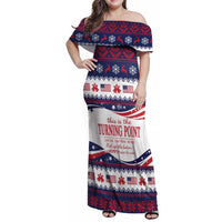 This is The Turning Point Family Matching Off Shoulder Maxi Dress and Hawaiian Shirt Patriotic American - Wonder Print Shop