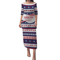 This is The Turning Point Family Matching Puletasi and Hawaiian Shirt Patriotic American - Wonder Print Shop
