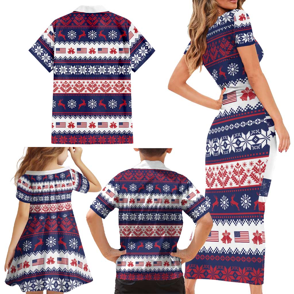 This is The Turning Point Family Matching Short Sleeve Bodycon Dress and Hawaiian Shirt Patriotic American - Wonder Print Shop