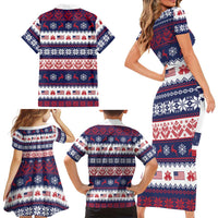 This is The Turning Point Family Matching Short Sleeve Bodycon Dress and Hawaiian Shirt Patriotic American - Wonder Print Shop