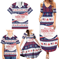This is The Turning Point Family Matching Summer Maxi Dress and Hawaiian Shirt Patriotic American - Wonder Print Shop