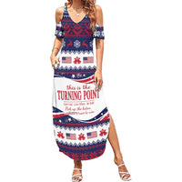 This is The Turning Point Family Matching Summer Maxi Dress and Hawaiian Shirt Patriotic American - Wonder Print Shop