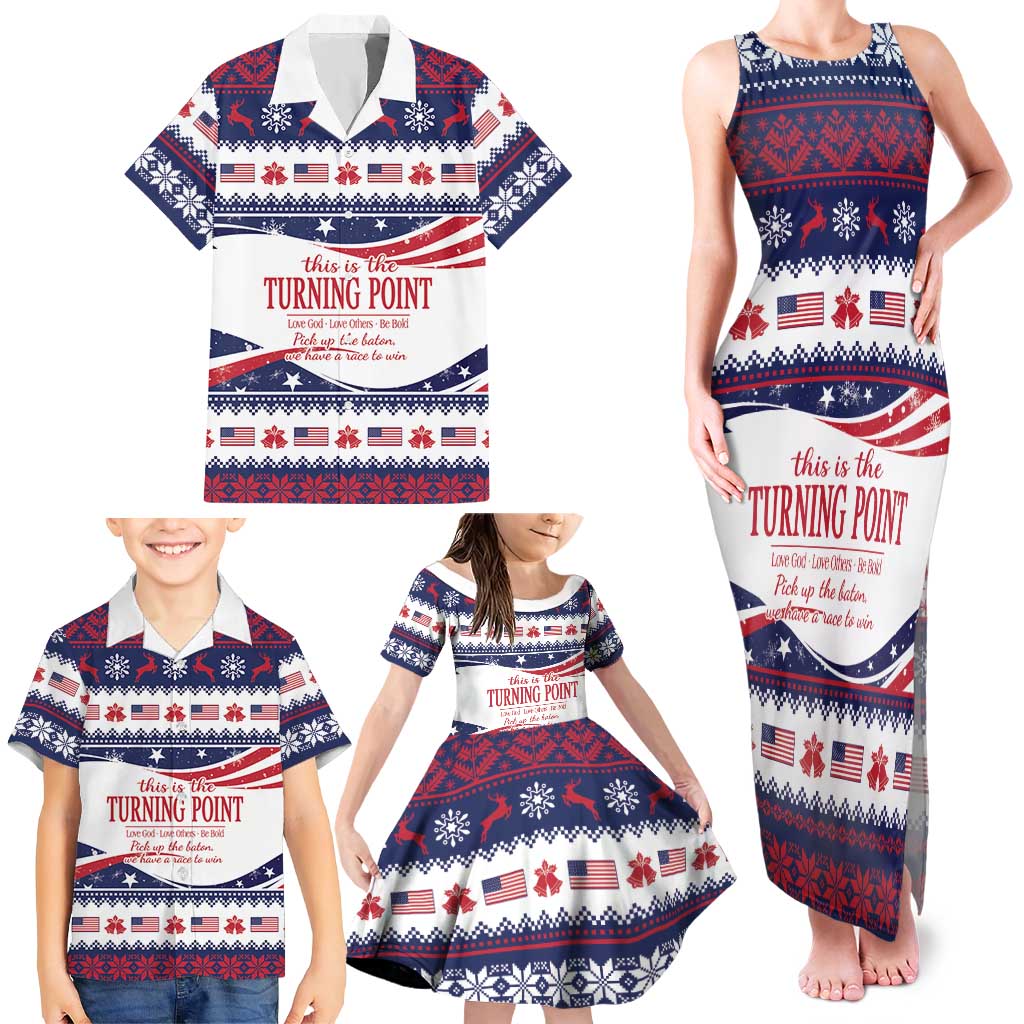 This is The Turning Point Family Matching Tank Maxi Dress and Hawaiian Shirt Patriotic American - Wonder Print Shop
