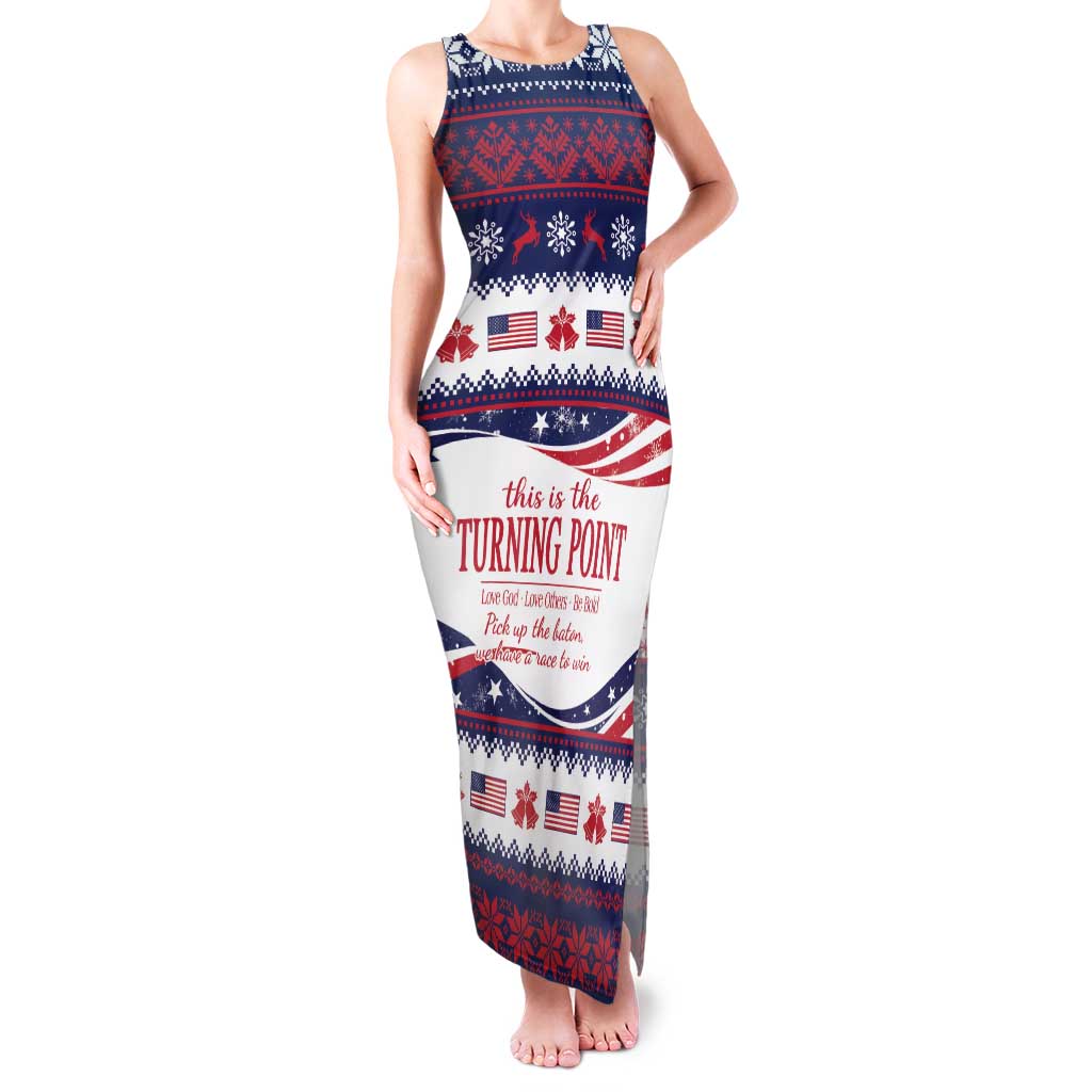 This is The Turning Point Family Matching Tank Maxi Dress and Hawaiian Shirt Patriotic American - Wonder Print Shop