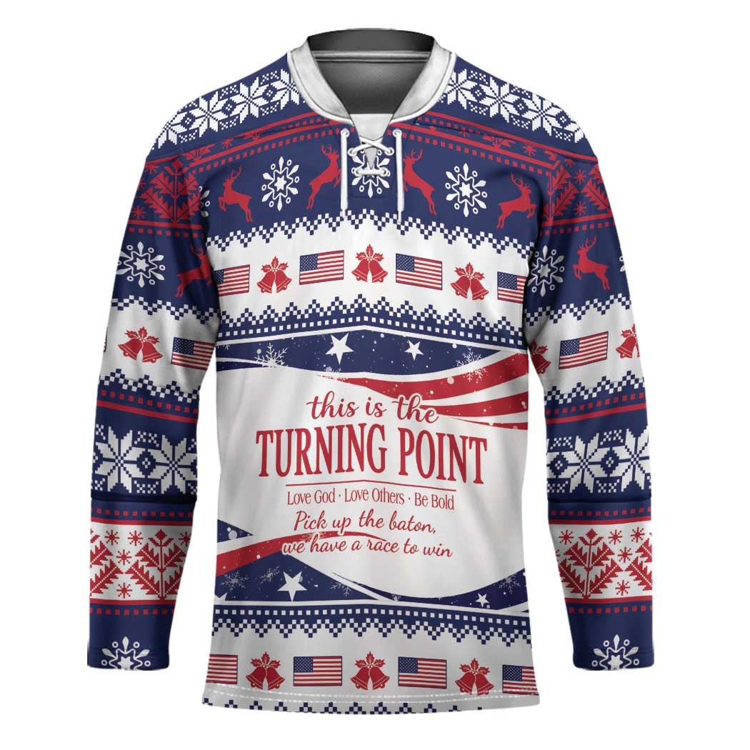 This is The Turning Point Hockey Jersey Patriotic American - Wonder Print Shop