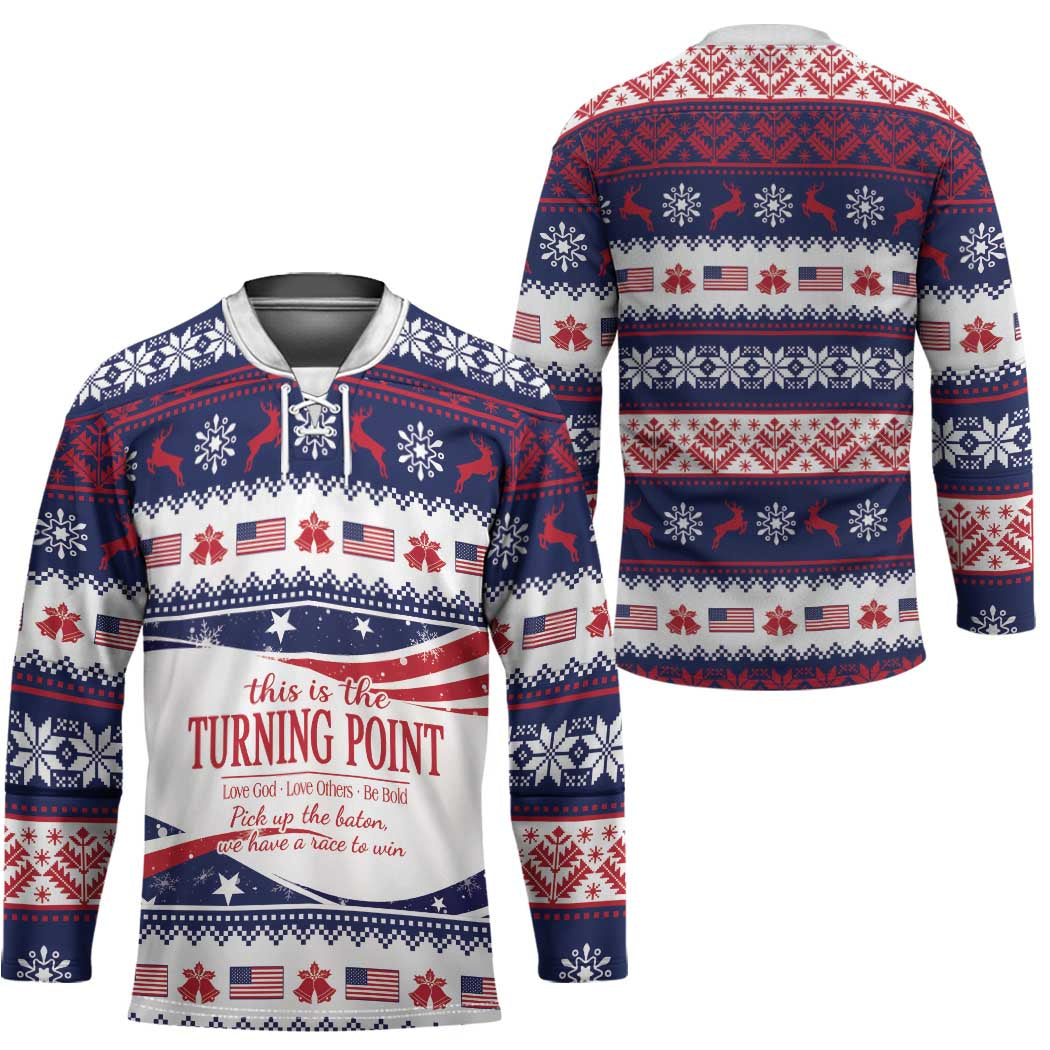 This is The Turning Point Hockey Jersey Patriotic American - Wonder Print Shop