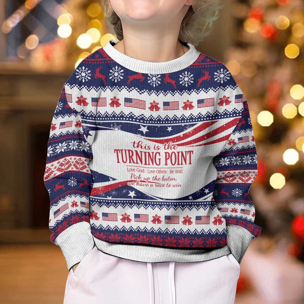 This is The Turning Point Kid Ugly Christmas Sweater Patriotic American - Wonder Print Shop