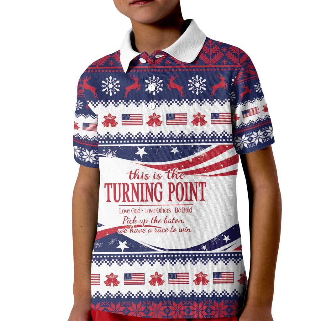 This is The Turning Point Kid Polo Shirt Patriotic American - Wonder Print Shop