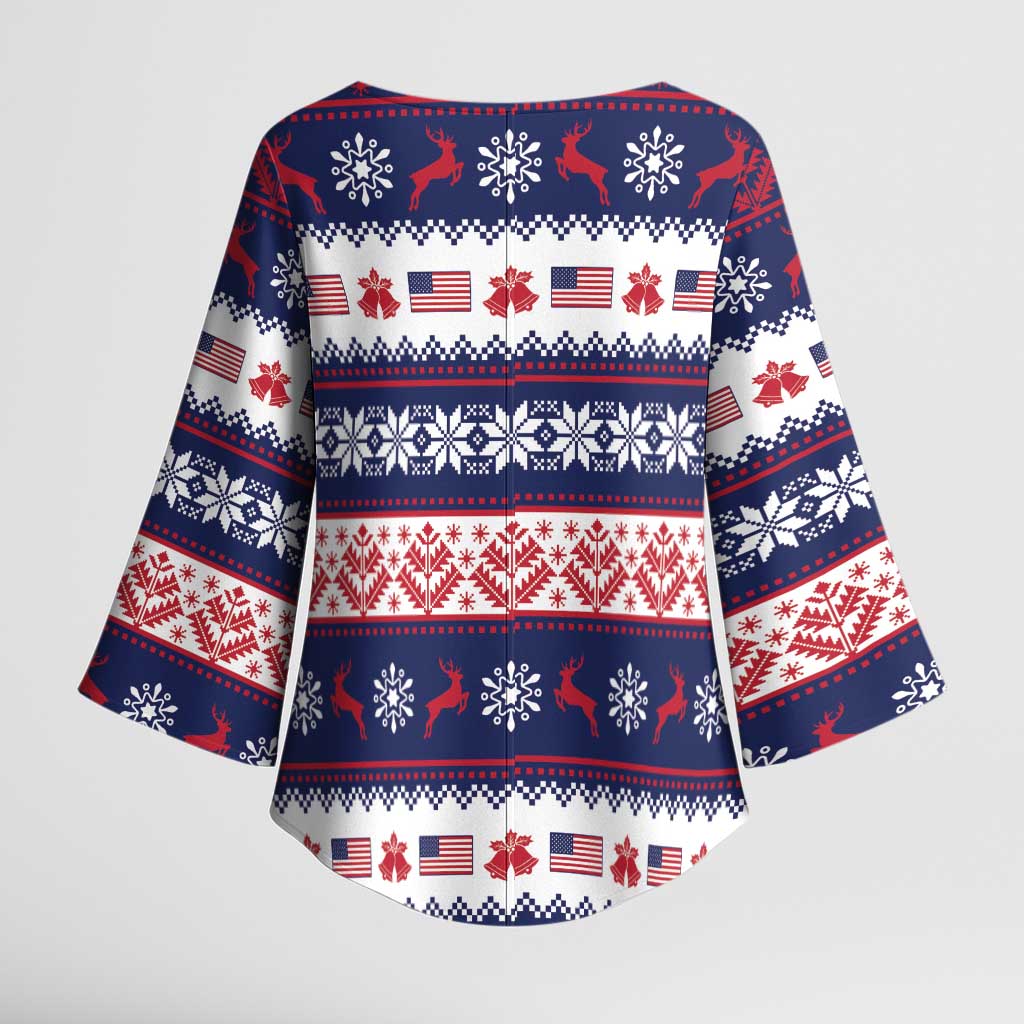 This is The Turning Point Kimono Sleeve Blouse Patriotic American - Wonder Print Shop