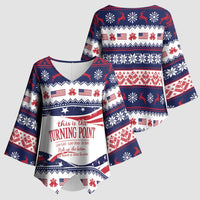 This is The Turning Point Kimono Sleeve Blouse Patriotic American - Wonder Print Shop