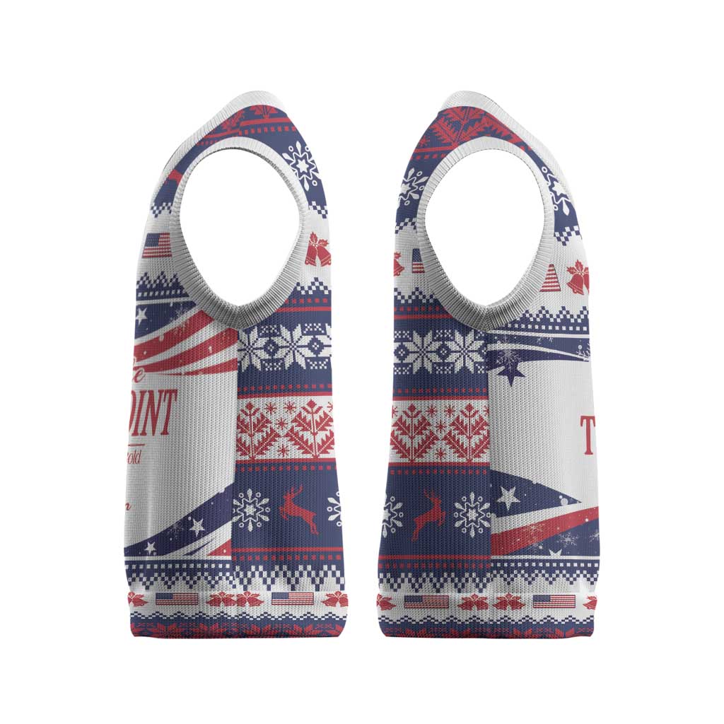 This is The Turning Point Christmas Knitted V-Neck Vest Patriotic American - Wonder Print Shop