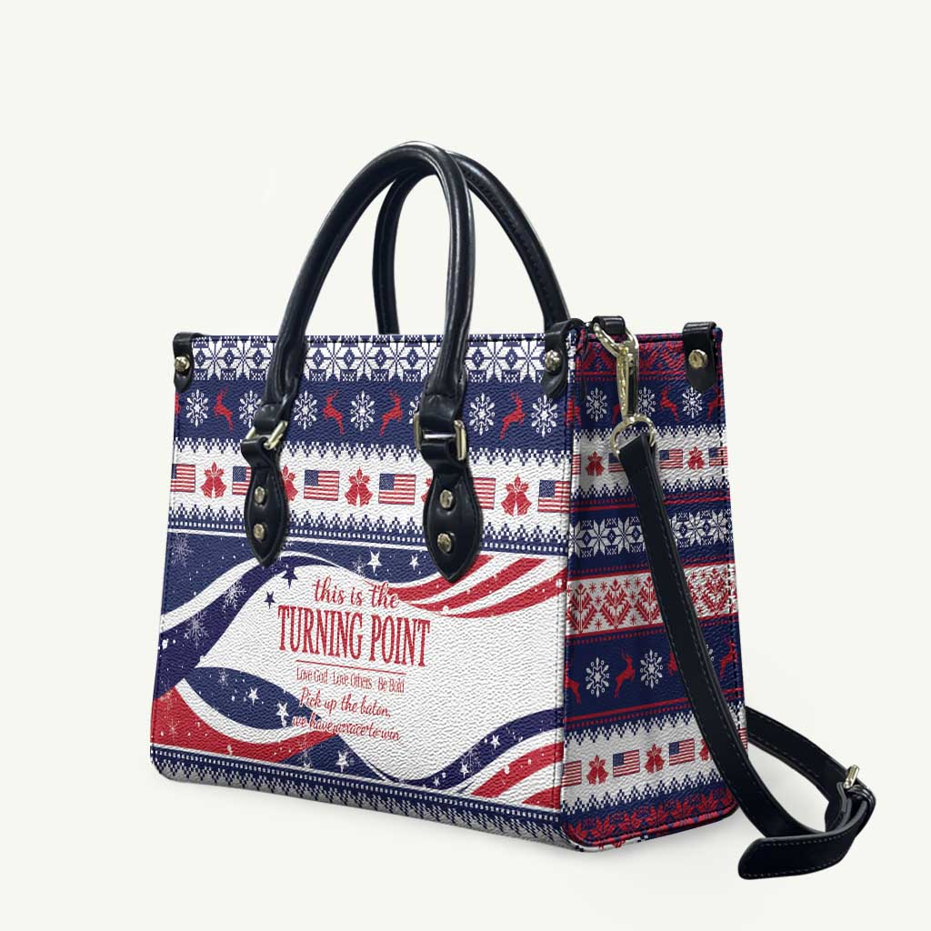 This is The Turning Point Leather Bag Patriotic American - Wonder Print Shop