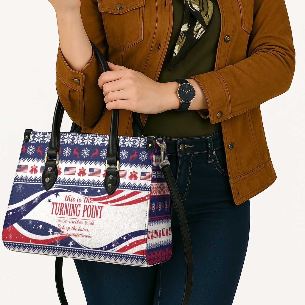 This is The Turning Point Leather Bag Patriotic American - Wonder Print Shop