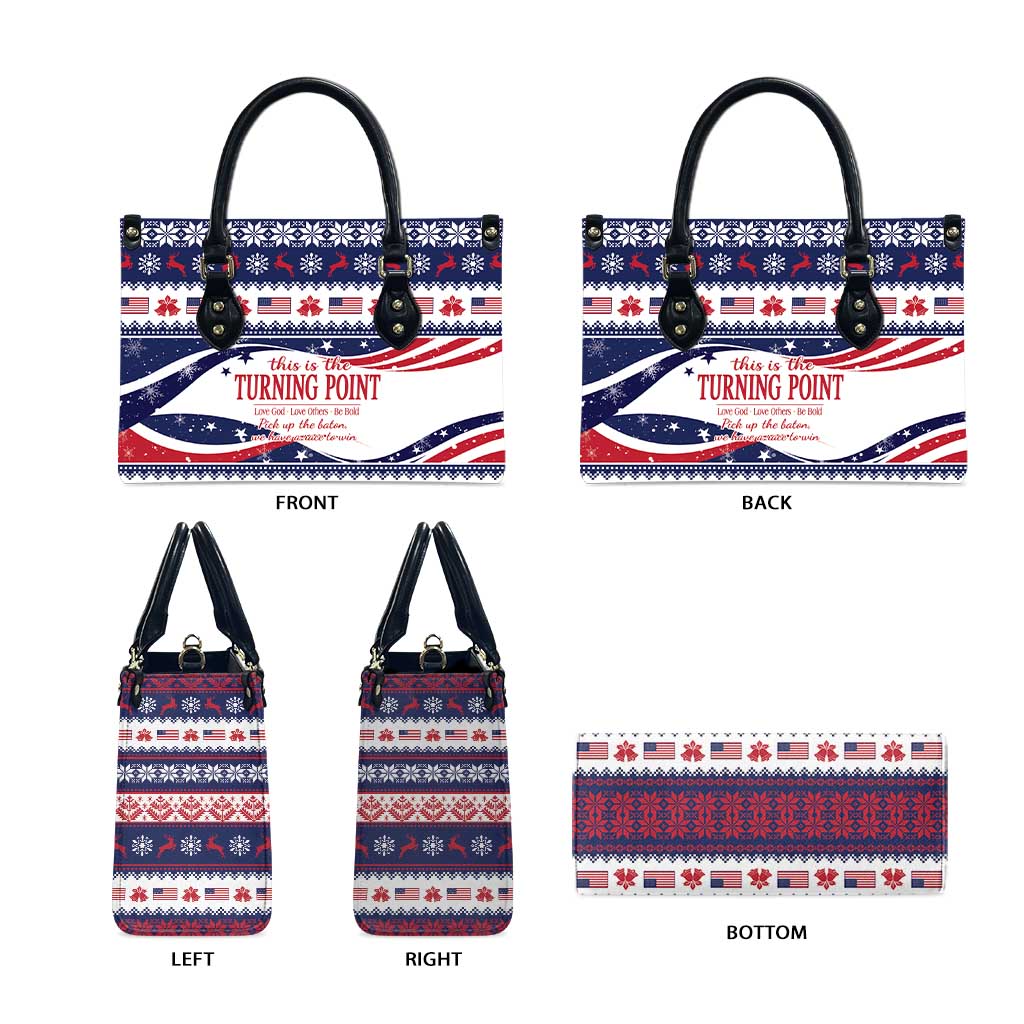 This is The Turning Point Leather Bag Patriotic American - Wonder Print Shop