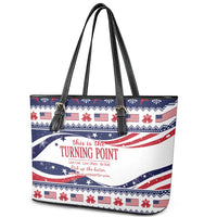 This is The Turning Point Leather Tote Bag Patriotic American - Wonder Print Shop