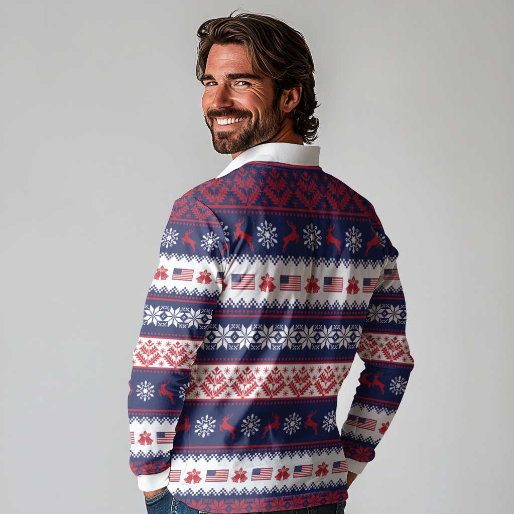 This is The Turning Point Long Sleeve Polo Shirt Patriotic American - Wonder Print Shop