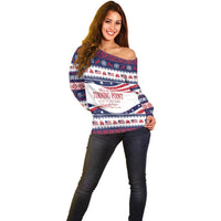 This is The Turning Point Off Shoulder Sweater Patriotic American - Wonder Print Shop