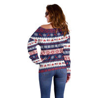 This is The Turning Point Off Shoulder Sweater Patriotic American - Wonder Print Shop