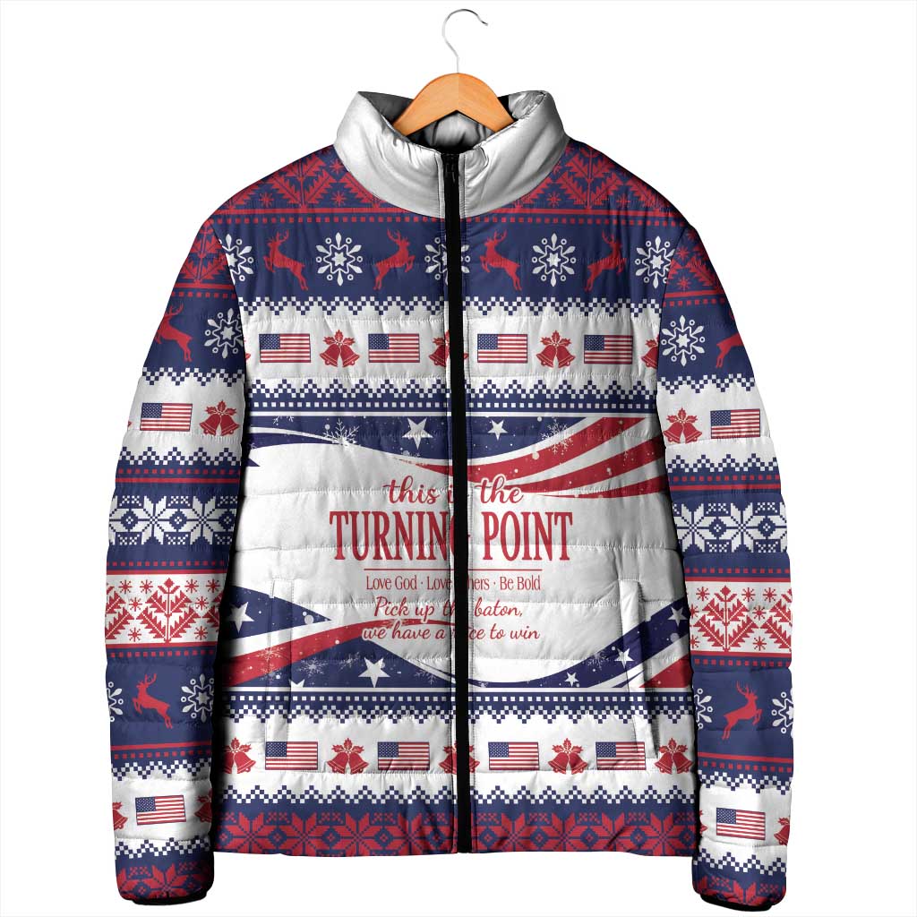 This is The Turning Point Padded Jacket Patriotic American - Wonder Print Shop