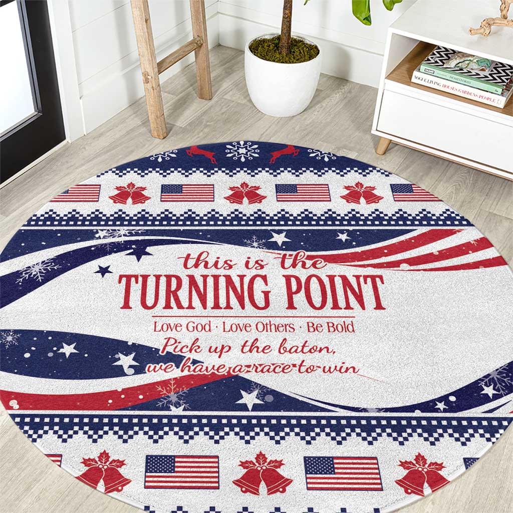 This is The Turning Point Round Carpet Patriotic American - Wonder Print Shop