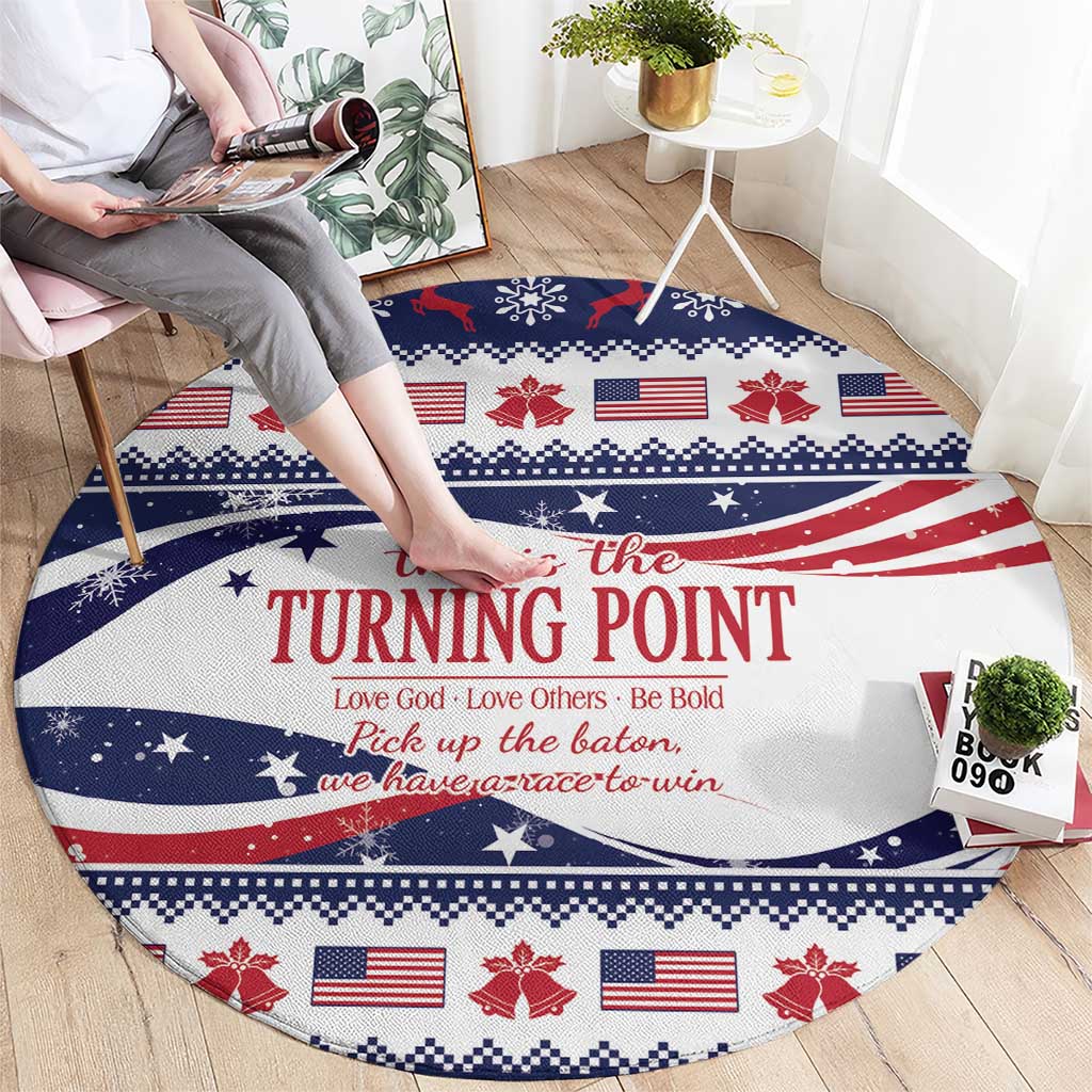 This is The Turning Point Round Carpet Patriotic American - Wonder Print Shop