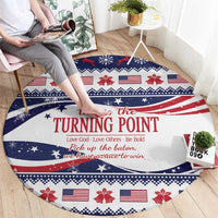 This is The Turning Point Round Carpet Patriotic American - Wonder Print Shop